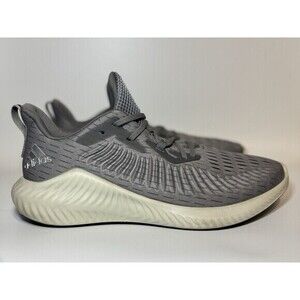 Adidas Mens Alphabounce Plus EF1229 Gray Running Shoes Sneakers Size 12